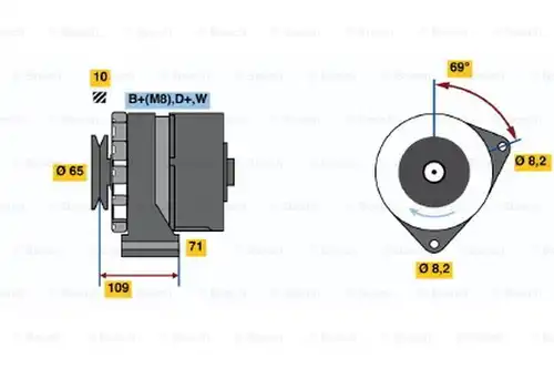 генератор BOSCH 0 986 039 120