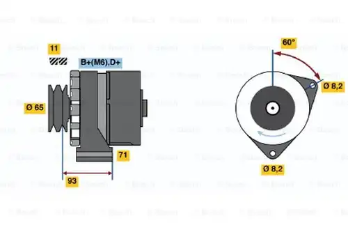 генератор BOSCH 0 986 039 150