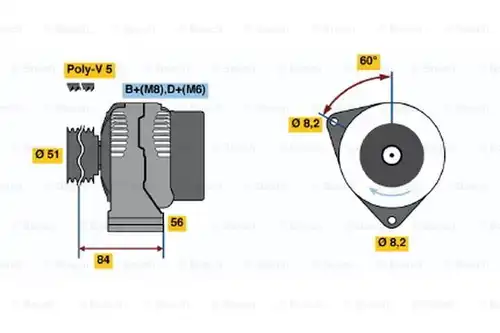 генератор BOSCH 0 986 039 431