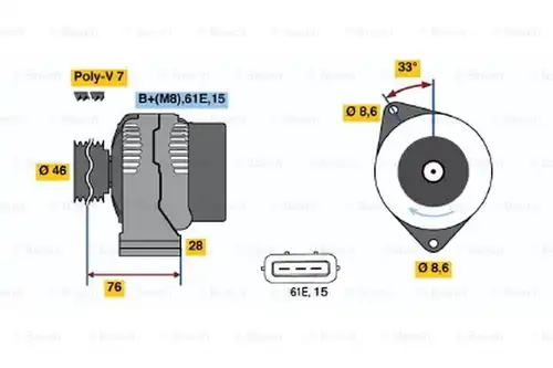 генератор BOSCH 0 986 039 650