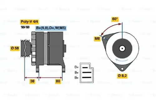 генератор BOSCH 0 986 039 711