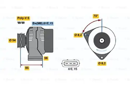 генератор BOSCH 0 986 039 730