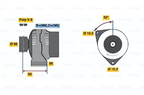 генератор BOSCH 0 986 039 780