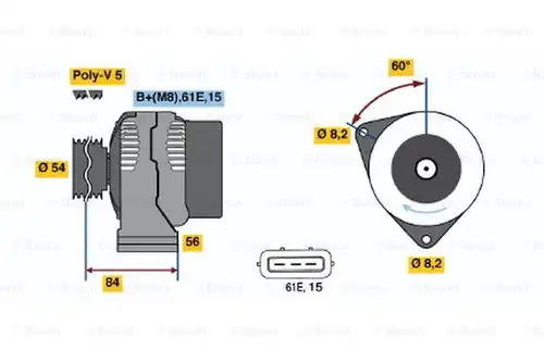 генератор BOSCH 0 986 039 831