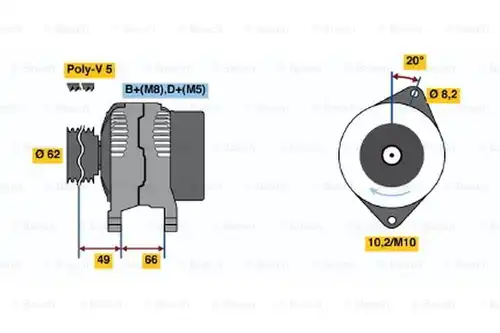 генератор BOSCH 0 986 039 921