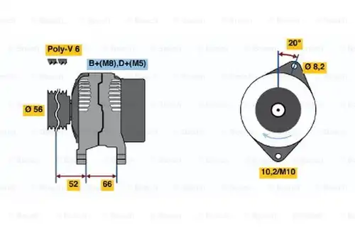 генератор BOSCH 0 986 039 931