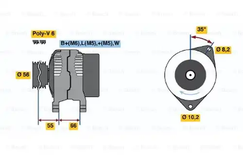 генератор BOSCH 0 986 040 001