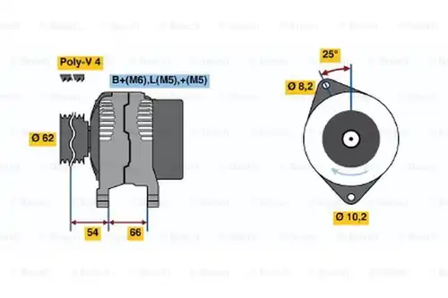 генератор BOSCH 0 986 040 011