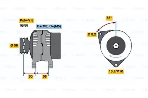 генератор BOSCH 0 986 040 231