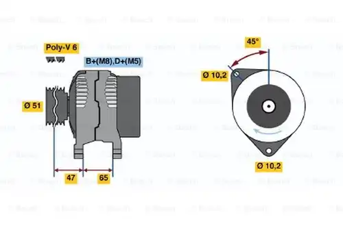 генератор BOSCH 0 986 040 300