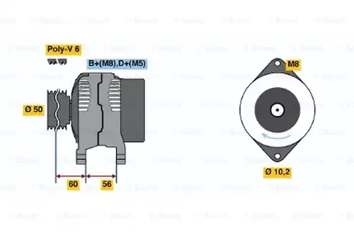 генератор BOSCH 0 986 040 430