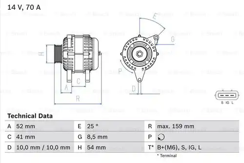 генератор BOSCH 0 986 040 471