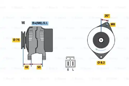 генератор BOSCH 0 986 040 551