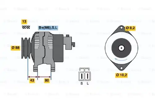 генератор BOSCH 0 986 040 561