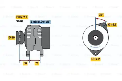 генератор BOSCH 0 986 040 621