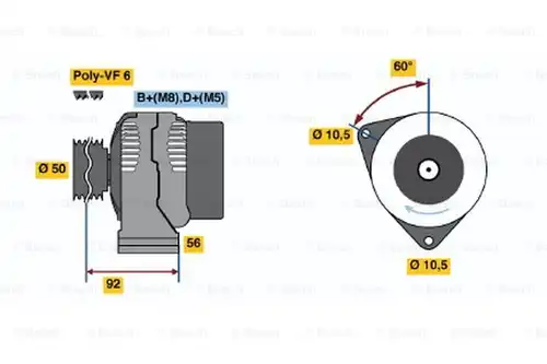 генератор BOSCH 0 986 040 800