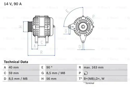 генератор BOSCH 0 986 040 940