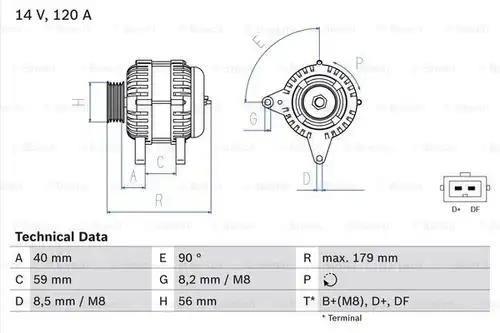 генератор BOSCH 0 986 041 010