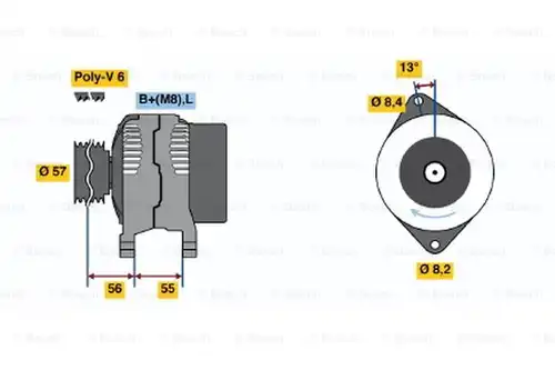 генератор BOSCH 0 986 041 100