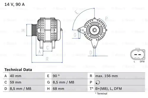 генератор BOSCH 0 986 041 230