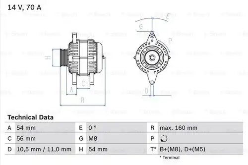 генератор BOSCH 0 986 041 260