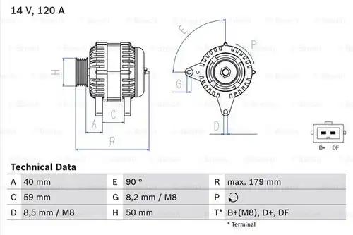 генератор BOSCH 0 986 041 300