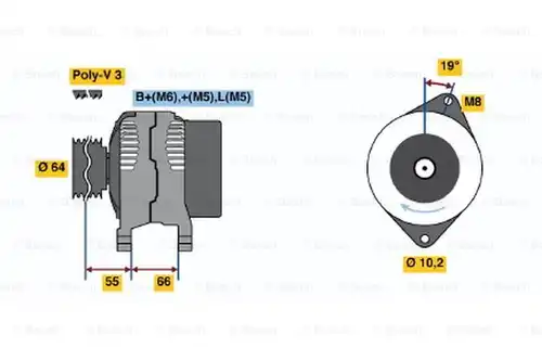 генератор BOSCH 0 986 041 421