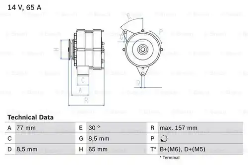 генератор BOSCH 0 986 041 600