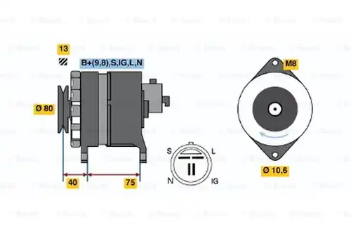 генератор BOSCH 0 986 041 771