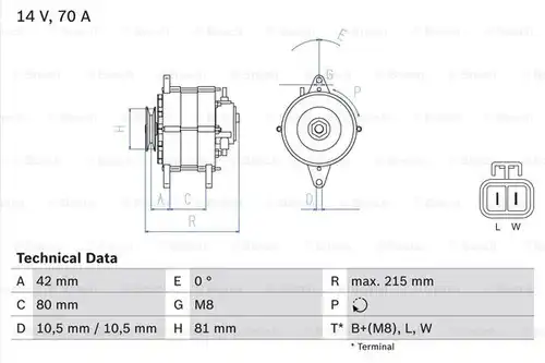 генератор BOSCH 0 986 041 790