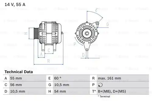 генератор BOSCH 0 986 041 820