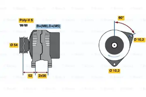 генератор BOSCH 0 986 041 830