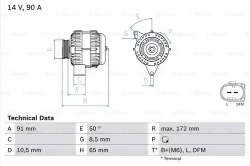 генератор BOSCH 0 986 041 990