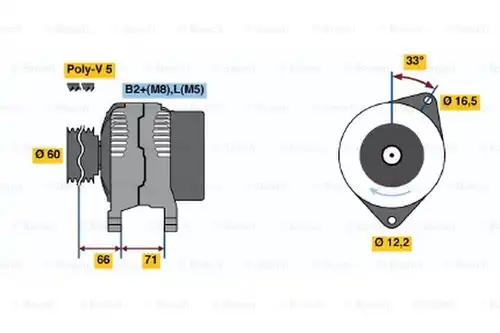 генератор BOSCH 0 986 042 010