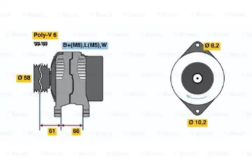 генератор BOSCH 0 986 042 041