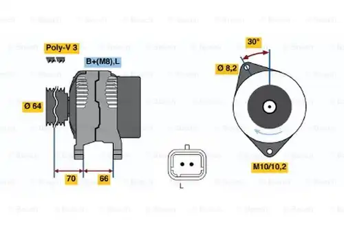 генератор BOSCH 0 986 042 101