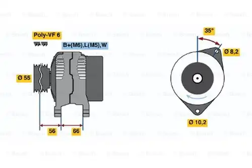 генератор BOSCH 0 986 042 141