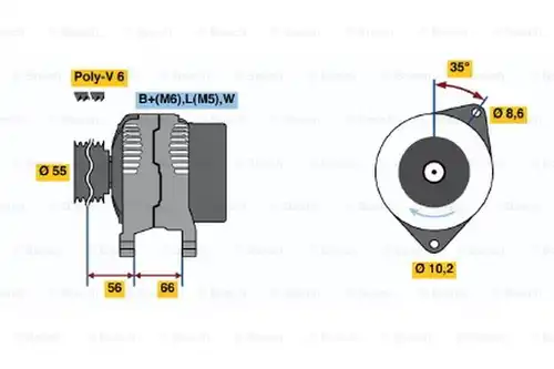 генератор BOSCH 0 986 042 211