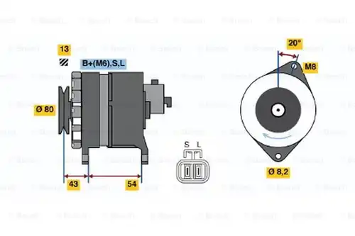 генератор BOSCH 0 986 042 311