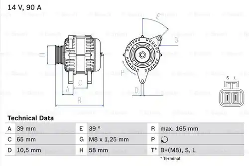 генератор BOSCH 0 986 042 680