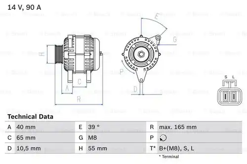 генератор BOSCH 0 986 042 690