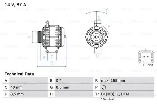 генератор BOSCH 0 986 042 720