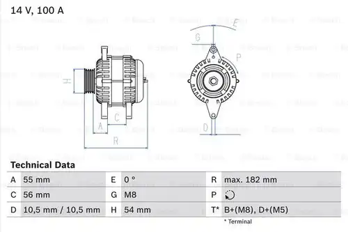 генератор BOSCH 0 986 042 740