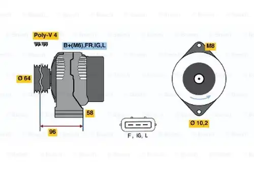 генератор BOSCH 0 986 042 861