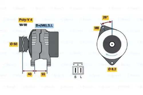 генератор BOSCH 0 986 042 871