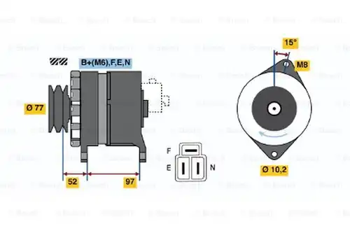 генератор BOSCH 0 986 042 971