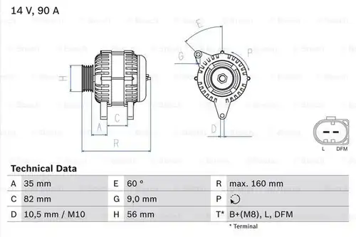 генератор BOSCH 0 986 044 300