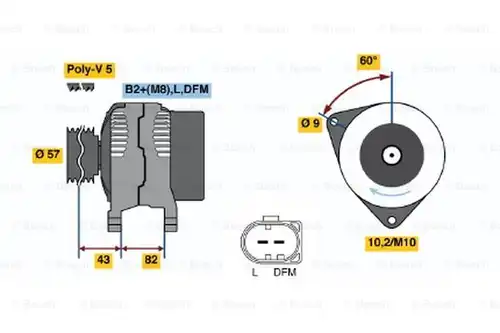 генератор BOSCH 0 986 044 310