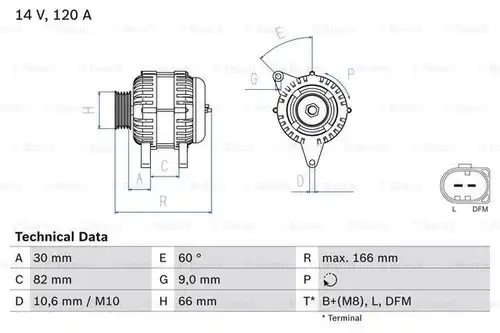 генератор BOSCH 0 986 044 330