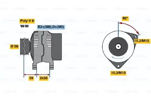 генератор BOSCH 0 986 044 430